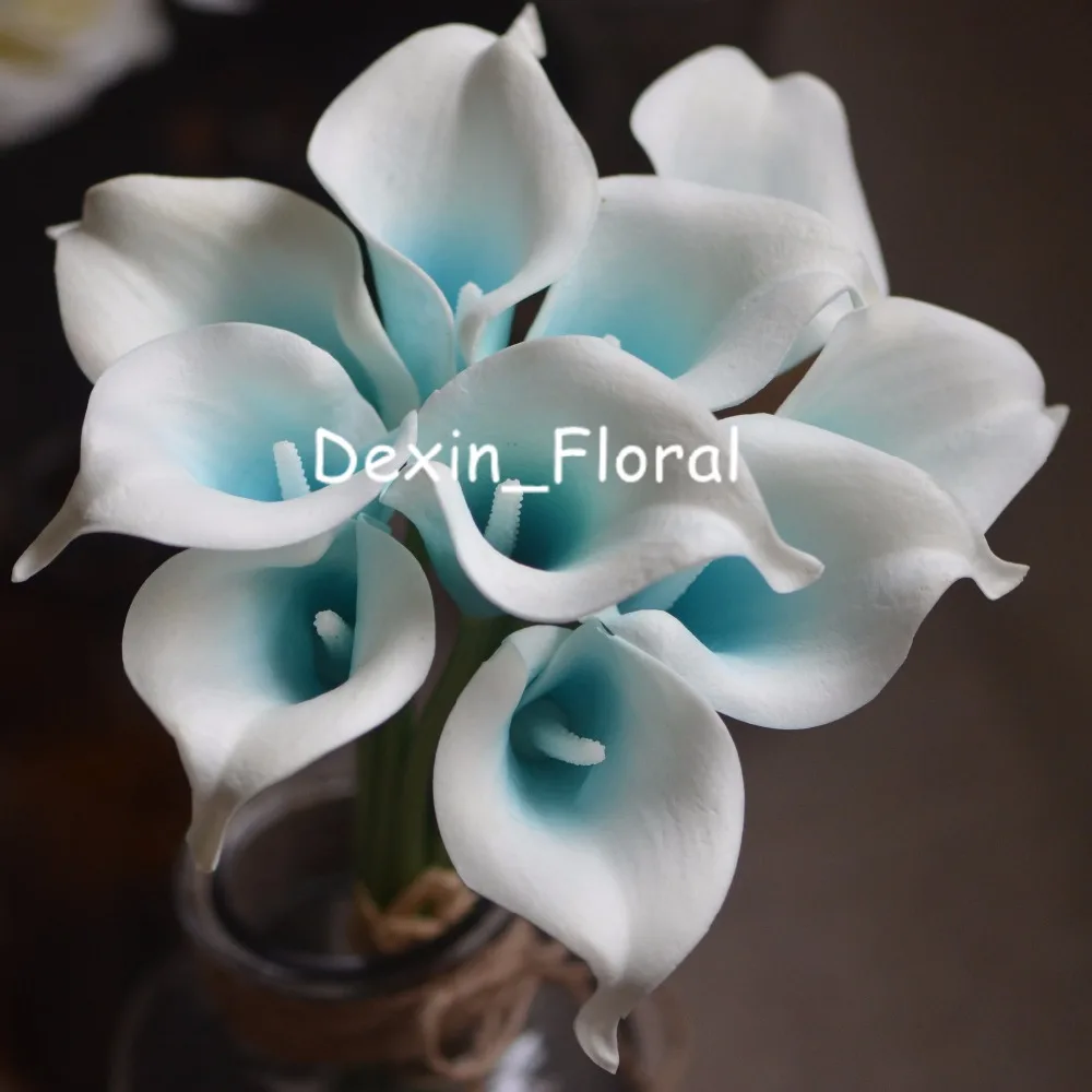 Бирюзовые Пикассо Калла Лилия Настоящее прикосновение лилии для свадебных