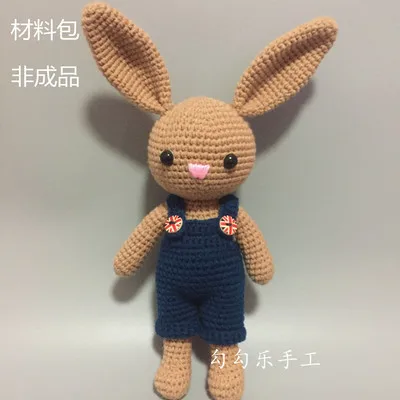 32cm Ручная работа, вязаная кукла, материал, посылка, шерсть, олень, незавершенная плюшевая игрушка, вязание крючком, инструменты для плетения - Цвет: 32cm