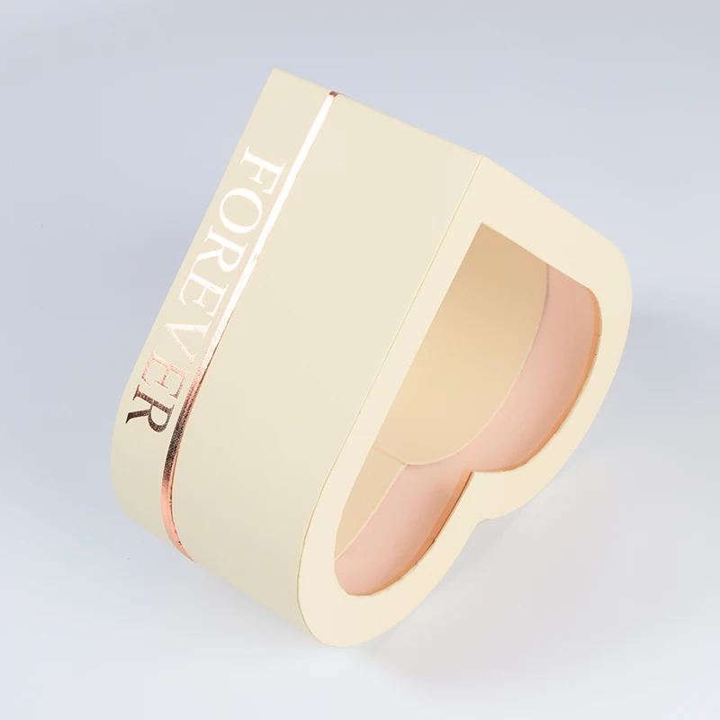 Beige В форме сердца цветок розы бумажные коробки с крышкой День Святого Валентина букет флорист подарочная упаковка коробка Свадебная вечеринка DIY украшения - Цвет: Beige