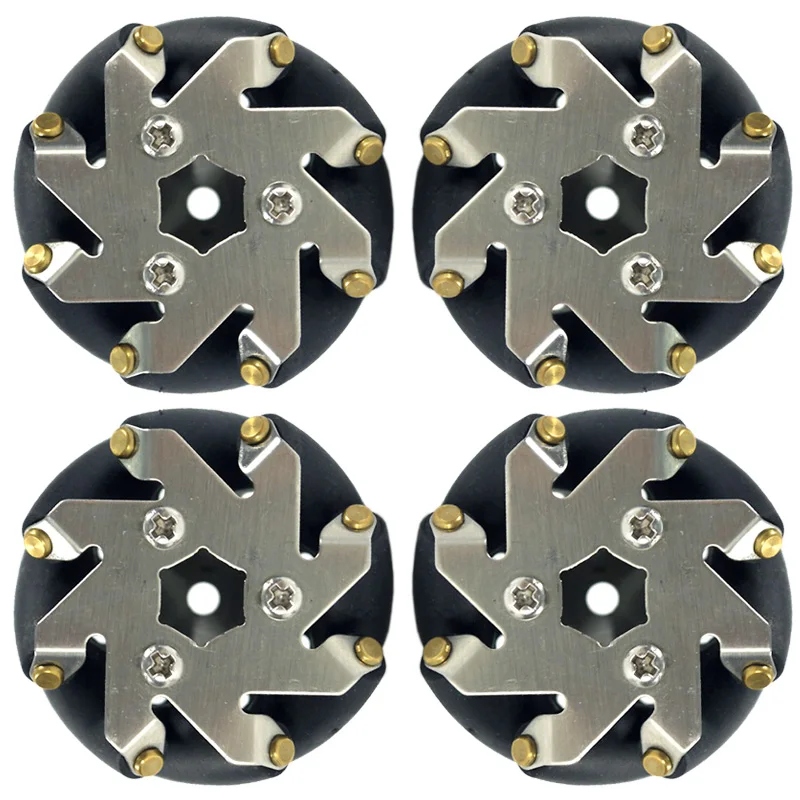 

4pcs/lot 48mm Steel Mecanum Wheels Set( 2 Left 2 Right) Omni Wheel For Arduino Robot Competition Wheel Smart Car Robocup/Robocon