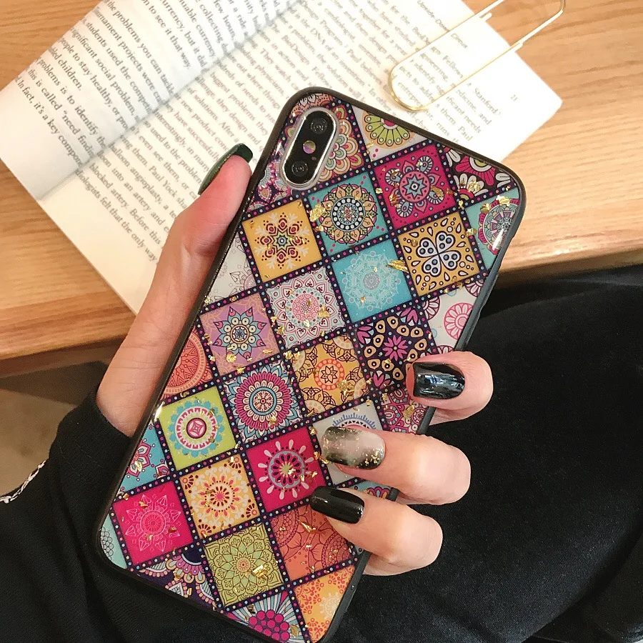Роскошный ретро геометрический леопардовый чехол для телефона iphone XS Max X XR 8 7 6S Plus