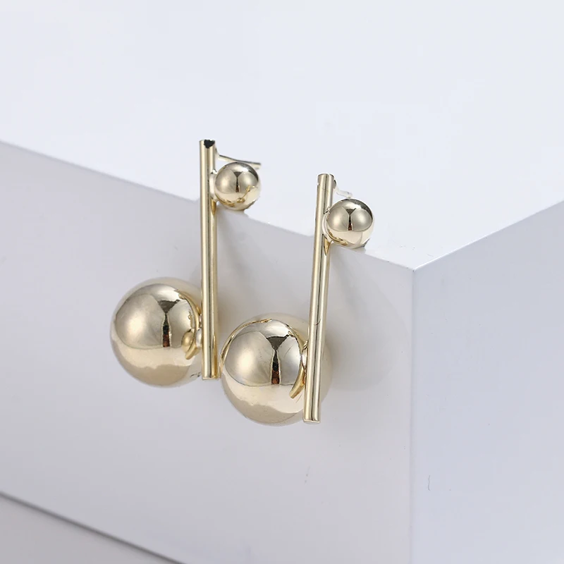 Изысканные уникальные дизайн импортированные серьги-гвоздики из латуни с покрытием золотом 14 карат для женщин Бижутерия из серебра 925.