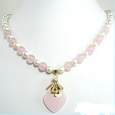 DYY Бесплатная *** Горячая продажа&gt&gt&gt Подлинная Белый Жемчуг Розовый Нефрит