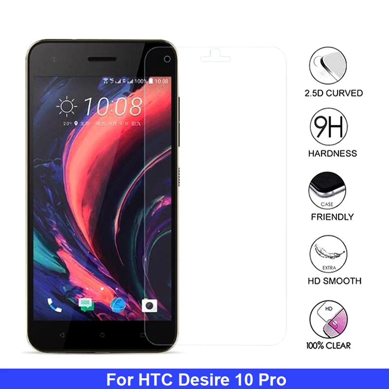 2 шт. 2.5D 0 3 мм 9H Премиум для HTC 10 Pro закаленное стекло Защитная пленка экрана Desire 10pro 5