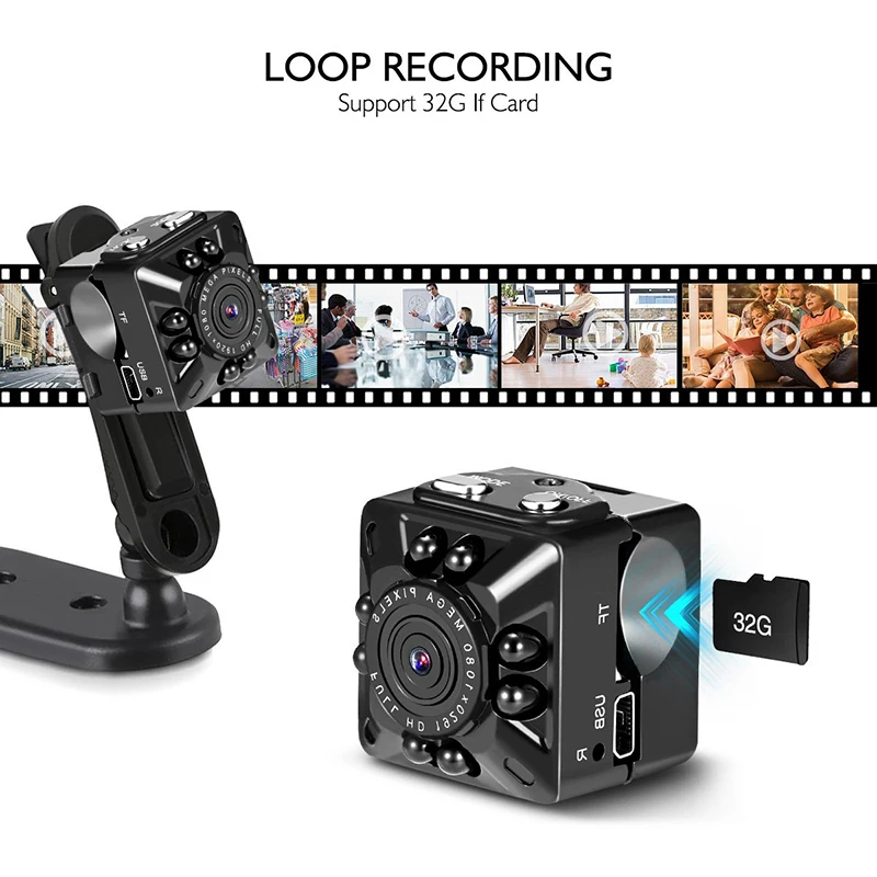 SQ10 мини Беспроводной Камера Регистраторы HD движения Сенсор Micro USB Full 1080 P