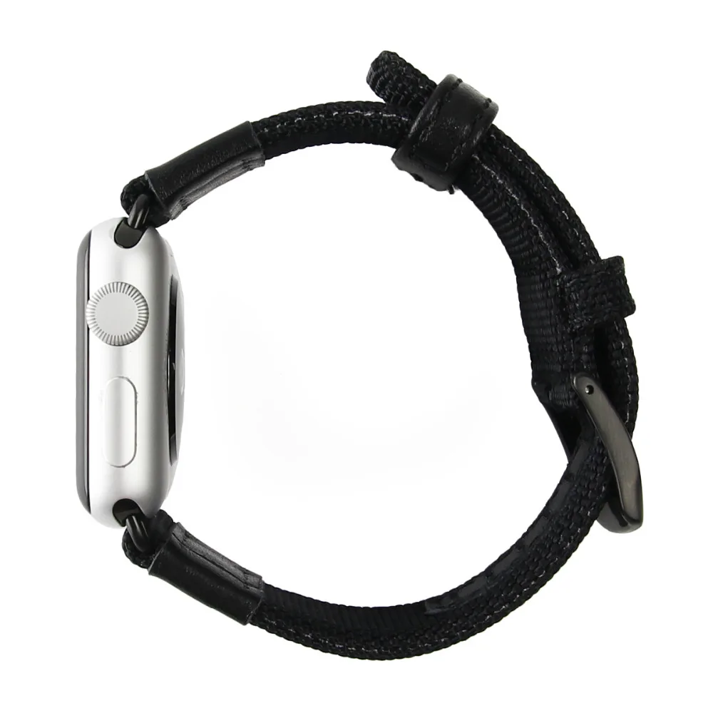 Холщовый кожаный ремешок для apple watch 4, 5, 44 мм, 40 мм, ремешок iwatch 38 мм, 42 мм, нейлоновый спортивный ремешок для apple watch 4, 3, 2, аксессуары для браслетов