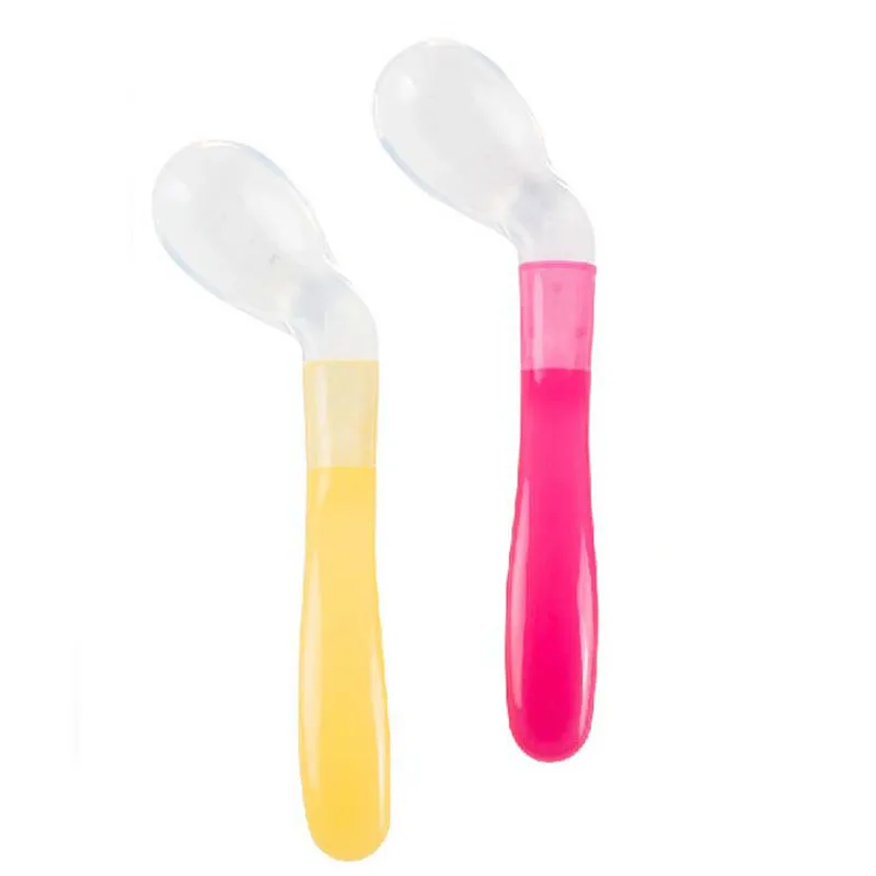 Детская Ложка 2018 безопасные силиконовые столовые приборы для кормления детская