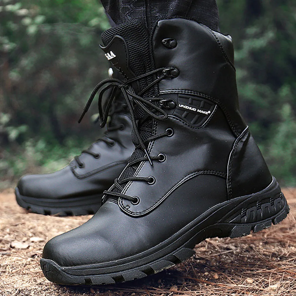 Большие размеры сезон осень зима мужские камуфляжные военные ботинки высокое