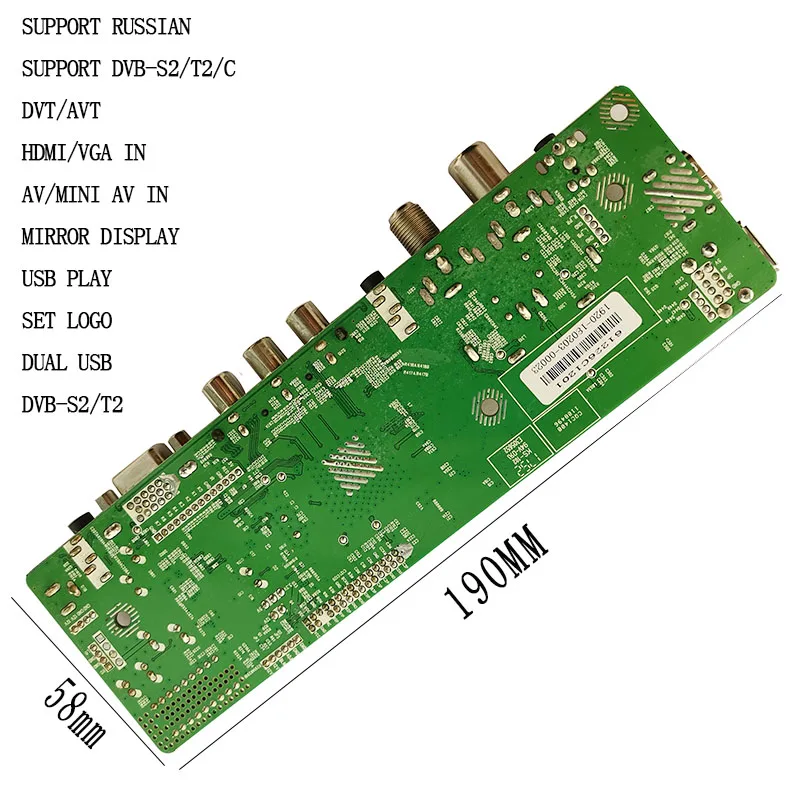 QT526C V1.2 Поддержка цифровой сигнал DVB-S2 DVB-C DVB-T2 ATV Универсальный ЖК-дисплей драйвер платы Dual usb воспроизведения мультимедийных русский reomte с холодным катодом(ccfl