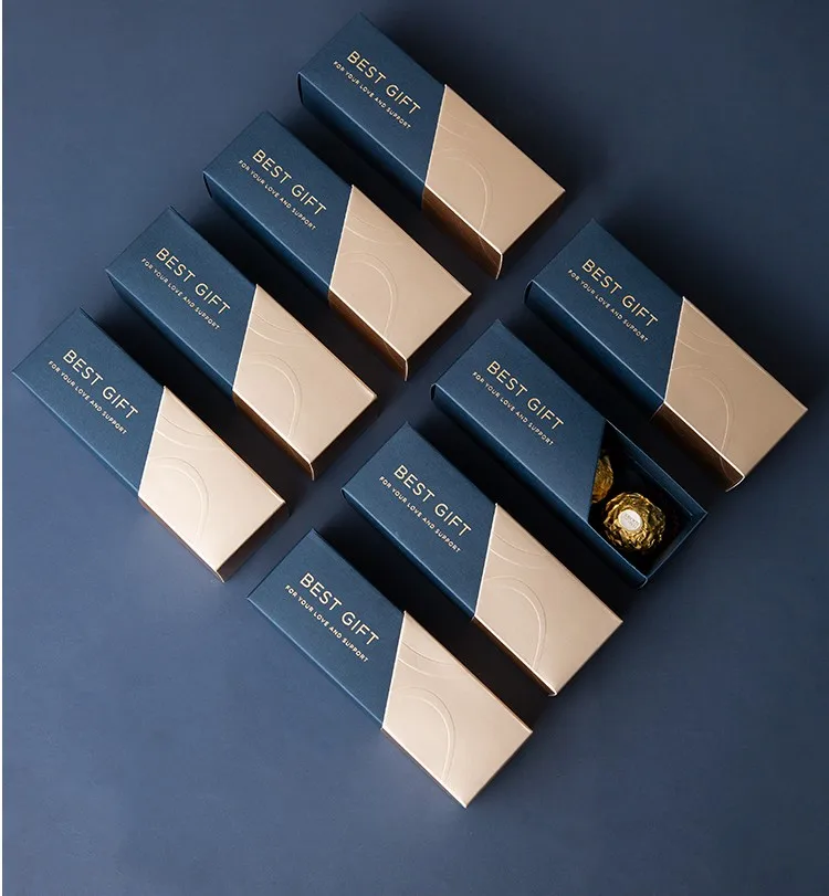 navy blue 50 шт. Свадебная сувенирная и Подарочная коробка для шоколада и сладостей коробочки для помады темно-синий красный розовый креативный подарок для гостей - Цвет: navy blue