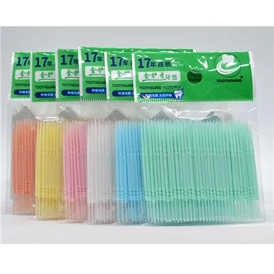 200 шт. выбирает зубы Зубочистки чистка зубов Уход за полостью рта 6 3 см двойная