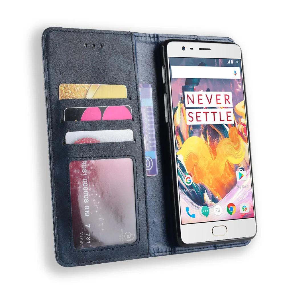 Магнитный винтажный кожаный чехол премиум-класса для Oneplus 3T A3010 One Plus 3 A3000 A3003 чехол 5,5 дюймов легкомысленный противоударный чехол