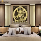 Картина с изображением Будды танка, индийская, китайская религия, мастер падмасамбава, холст, печать, постер, искусство, Настенная картина, домашний декор