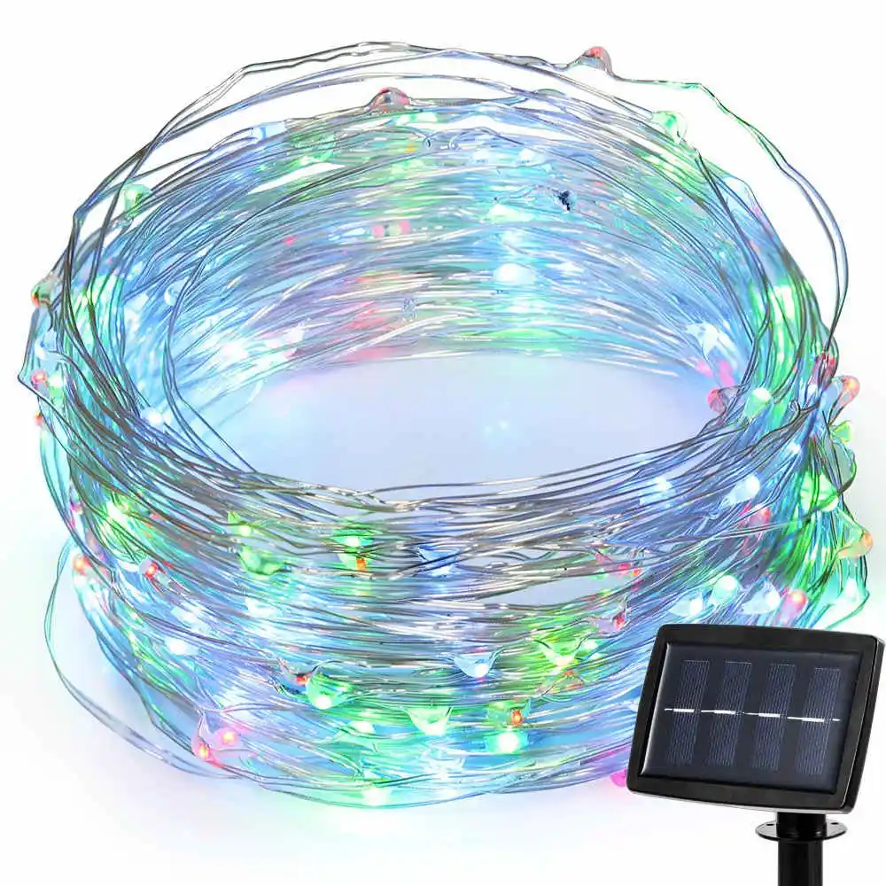 RGB WoodPow 22 м 200 светодиодный светильник на солнечной батарее для украшения сада, водонепроницаемый светильник s, светодиодный светильник на солнечной батарее для дома, свадьбы, Рождества, улицы - Испускаемый цвет: RGB