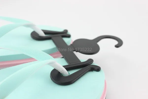 100 шт. пластиковые вешалки для обуви на крючках супермаркетов с хлопковой