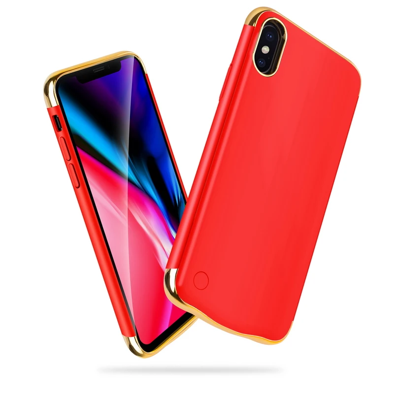 Перезаряжаемый аккумулятор большой емкости 5500 мАч для IPhone X зарядное устройство