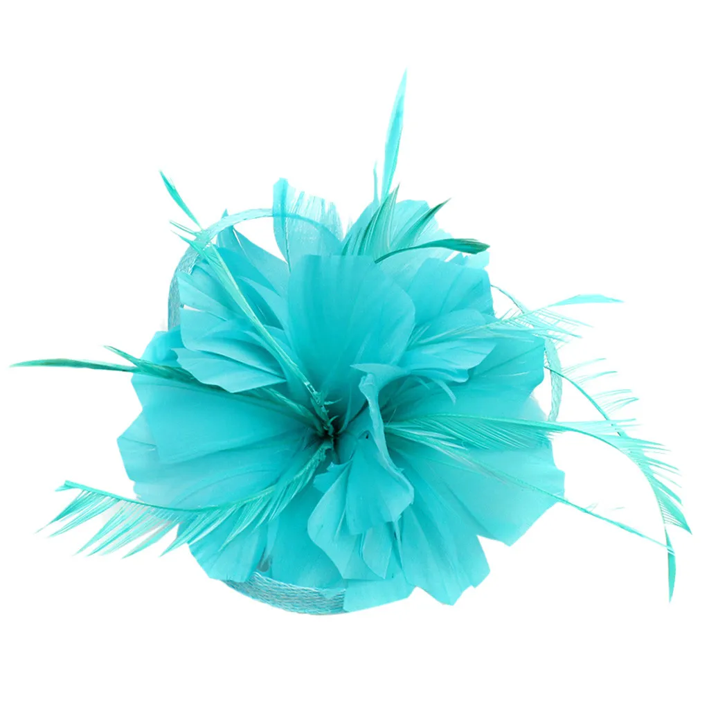 Hot New Design French style Headband Feather Fascinators Womens Flower Derby Hat for Cocktail Ball Wedding | Украшения и