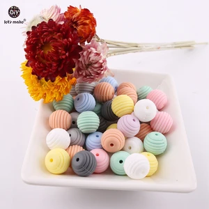 50 шт., силиконовые бусины-прорезыватели для зубов, 15 мм