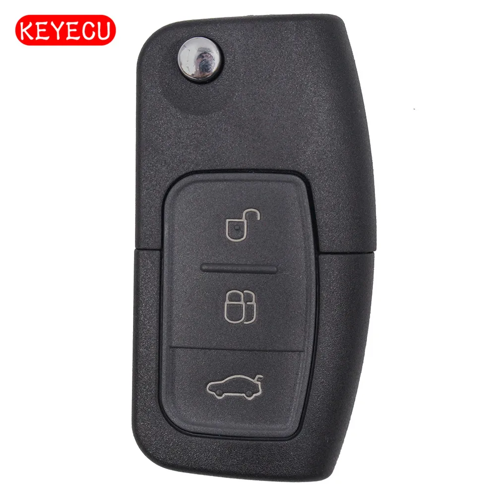 

Keyecu Remote Key Fob 3 Button 433MHz With Chip 4D63 for Focus Mondeo C Max S Max Galaxy Fiesta HU101 Blade