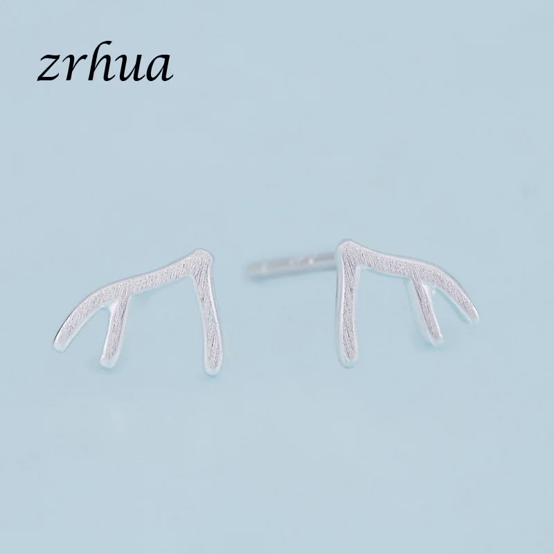 ZRHUA, новинка 925, серебряные милые элегантные серьги-гвоздики для женщин и девушек, маленькие подарки, горячая Распродажа, 925, ювелирное изделие с штампом, женские серьги для вечеринки