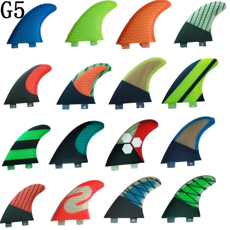 FCS G5 Fin Surf стекловолокно сотовые Углеродные плавники Quilhas tri/набор средних размеров pranchas de surf FCS плавники для доски для серфинга
