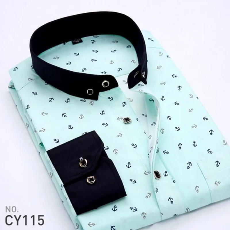 2019 мужская повседневная одежда с цветочным принтом рубашки Camisa отложной