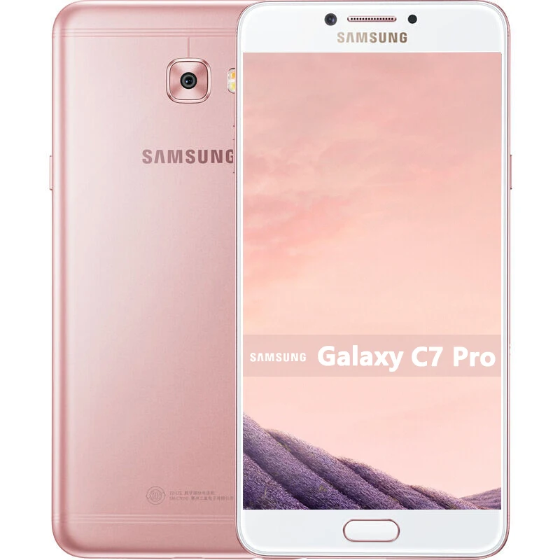 100% Оригинальные samsung Galaxy C7 Pro 2017 C7010 5 7 'ɿHD Super AMOLED Snapdragon 3300 мАч глобальной