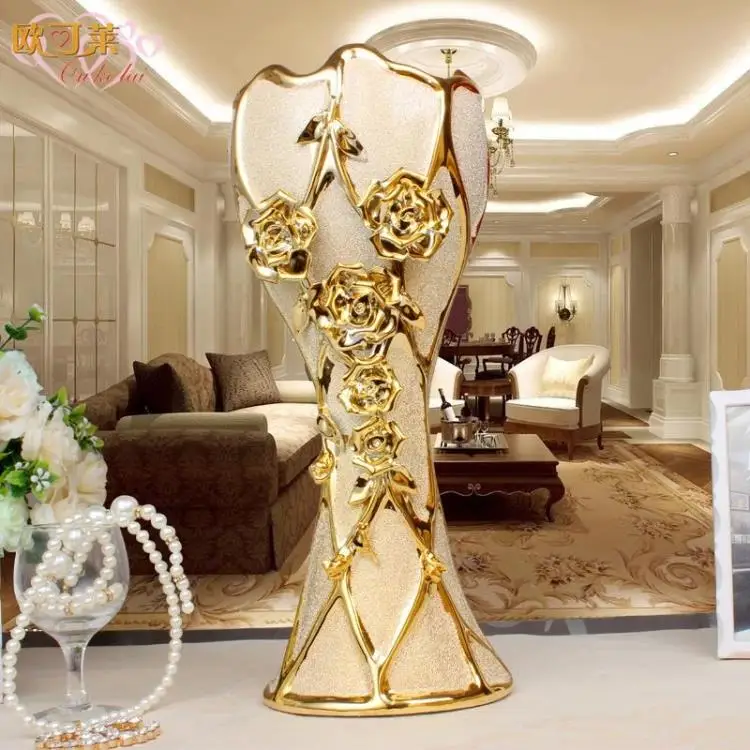 

European ceramic flower vase Home Furnishing decor decoration floor living room TV cabinet decoration wholesale
