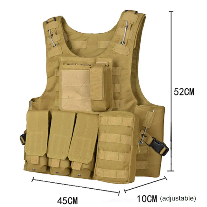 

Men and women military tactical vest CS outdoor equipment Airsoft onboard athlete Multicam Army Molle Mag Ammo chest color vest