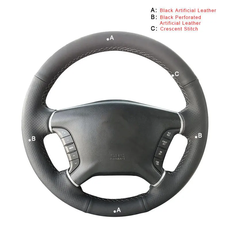 Artificial Leather Автомобильная Оплетка на руль для Mitsubishi Pajero 2007- Galant 2008-2012 Авто Кожаные чехлы аксессуары для интерьера - Название цвета: Artificial Leather