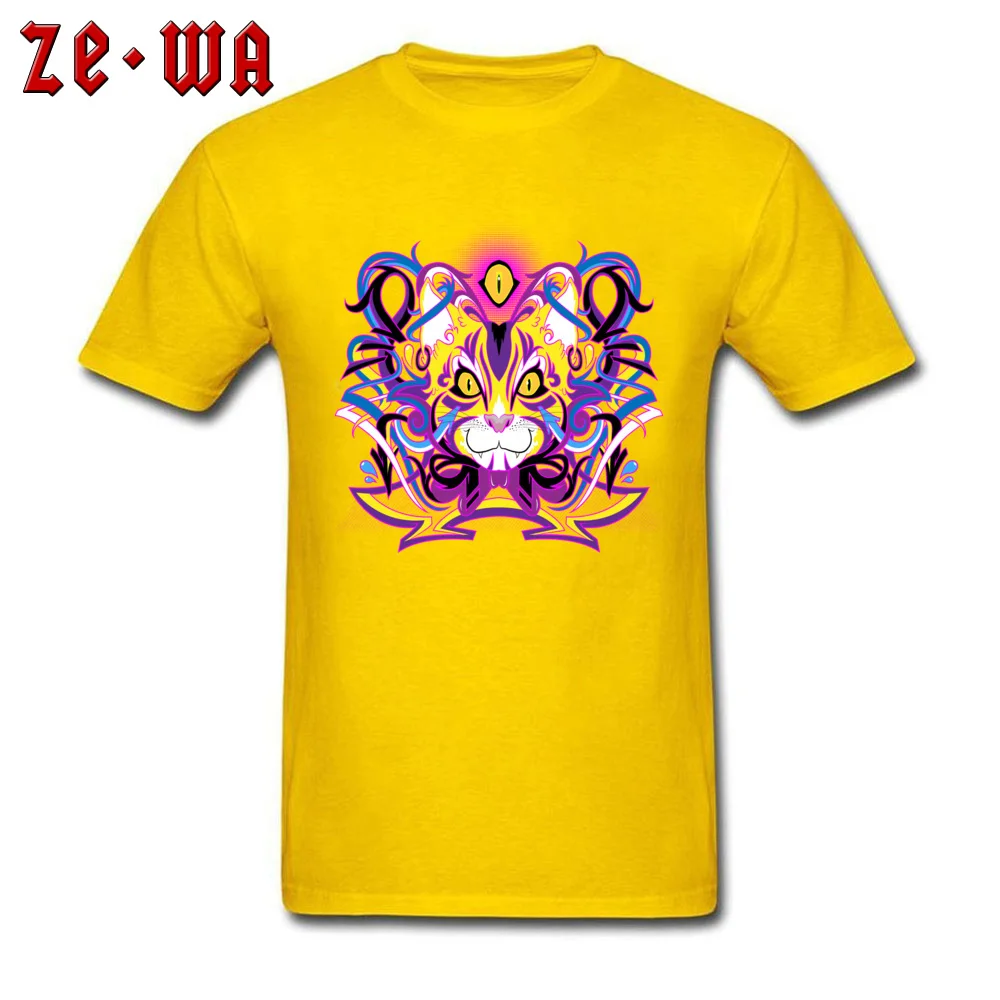 Культ кота Футболка мужская футболка Ostern День Чистый хлопок футболки с округлым