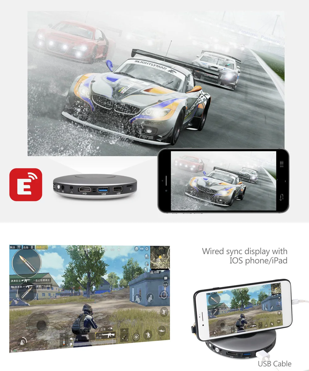 ThundeaL DLP проектор T18 Max WiFi Android 7,0 Pico Карманный HDMI для 4K 2K 16G 32G Мини СВЕТОДИОДНЫЙ Proyector 3D T18MAX портативный видеопроектор