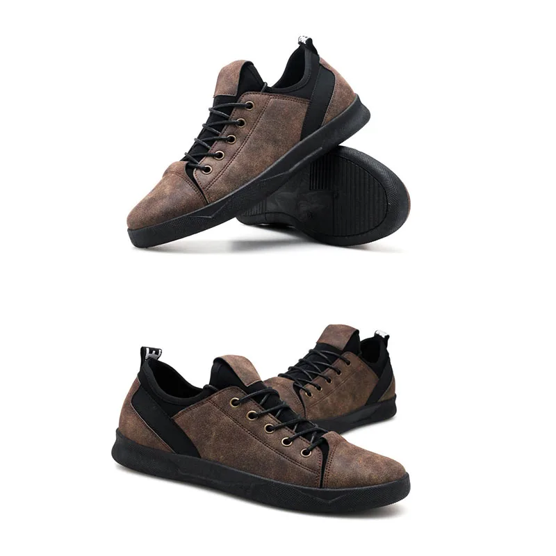 Man Autumn Leisure Shoes Fashion Sneakers 2019 Casual Men PU Leather Student Trainers Chaussure Homme | Обувь