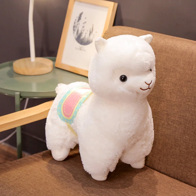 1 шт. 35/50 см Прекрасный японский Alpacasso Альпака плюшевая игрушка мягкая игрушка в виде животного, детская игрушка рождественские подарки - Цвет: Белый