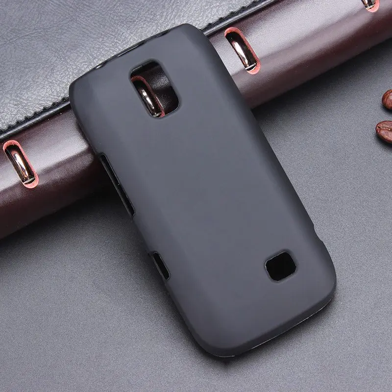 Черный гелевый ТПУ тонкий мягкий анти Лыжный чехол задняя крышка для Nokia Asha 308 3080