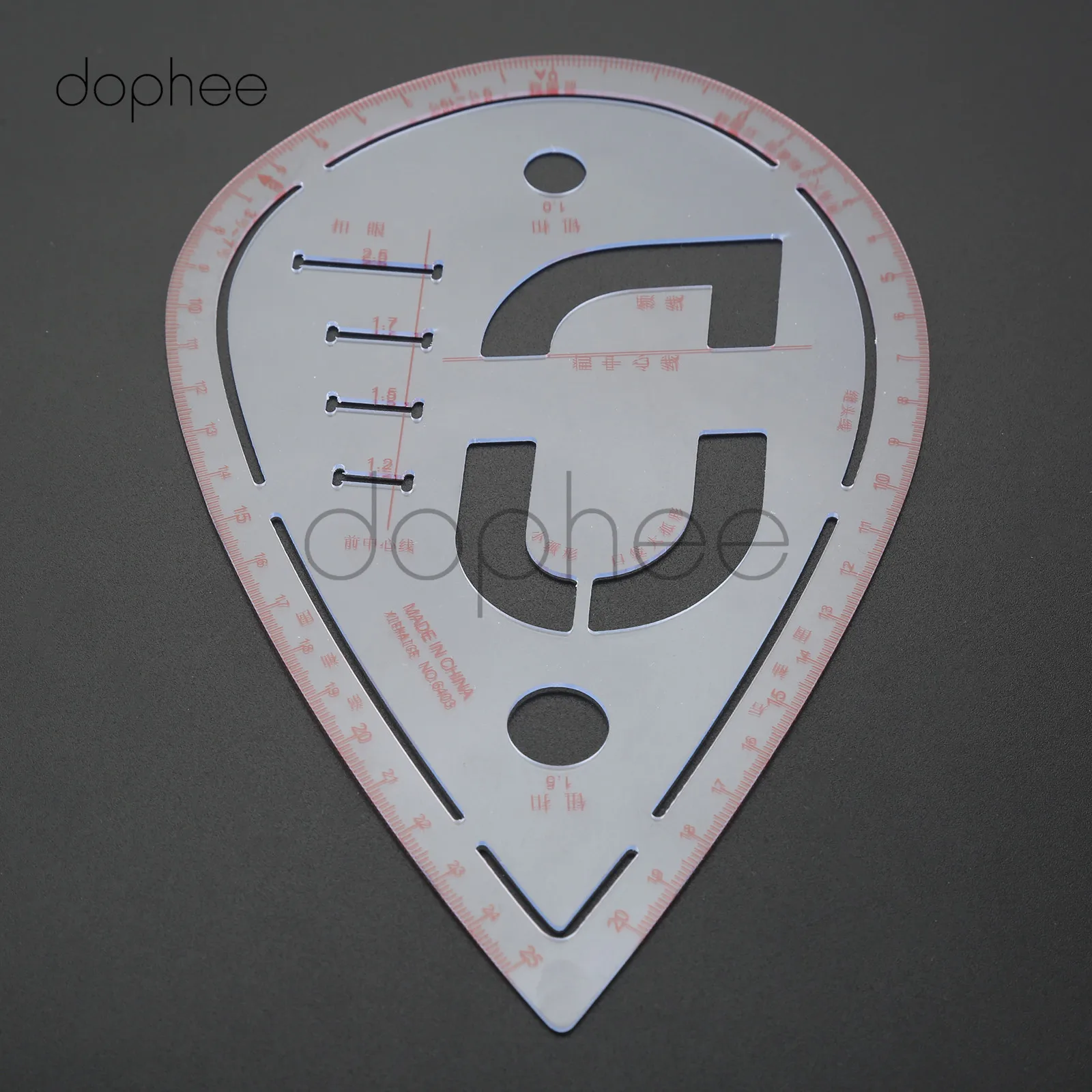 style 02 Dophee 1 шт., многостильная швейная Лоскутная линейка, французская кривая Метрическая линейка, измерительная линейка для самостоятельного шитья одежды - Цвет: style 02