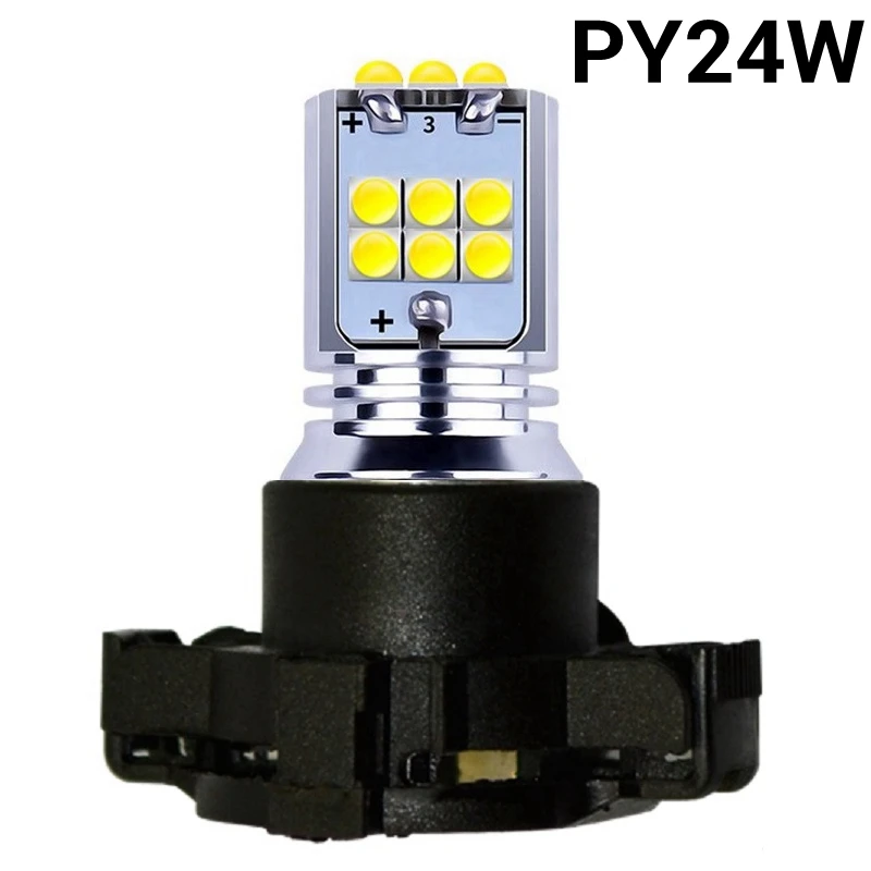 2 шт. 1800LM H8 H11 H10 H16 5202 PS X 24W 9006 HB4 9005 HB3 PY24W P13W светодиодный лампы Противотуманные фары автомобиля Авто противотуманных фар белого и желтого цвета 12V 24V