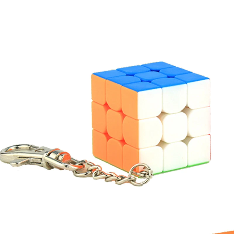 MoYu Cubing класс 3 5 см Брелок магические кубики 3x3 Кубики головоломки многоцветные