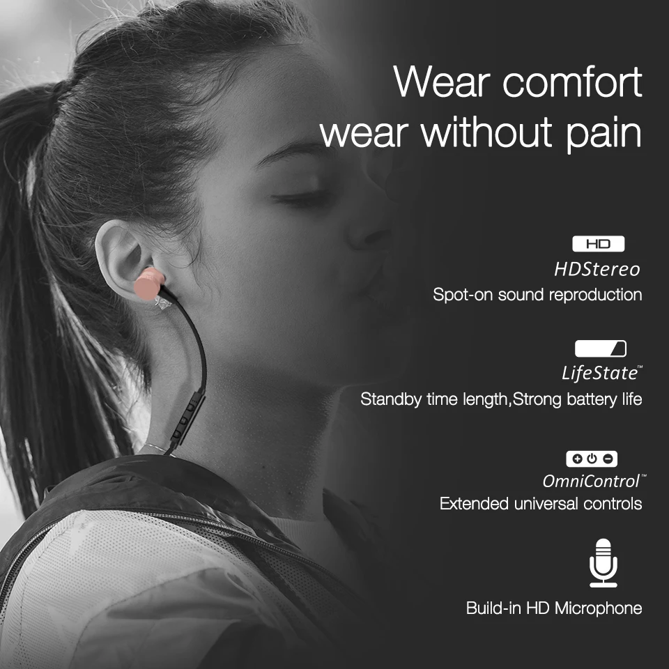 Moreblue P98 Беспроводной Bluetooth Наушники стерео наушники Спорт Бег Металл Магнитная