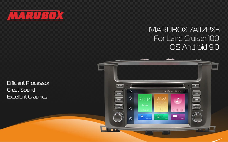 MARUBOX 2Din Android 9,0 4 Гб ОЗУ " для Land Cruiser 100 gps Navi Стерео Радио автомобильный мультимедийный плеер головное устройство система 7A112PX5