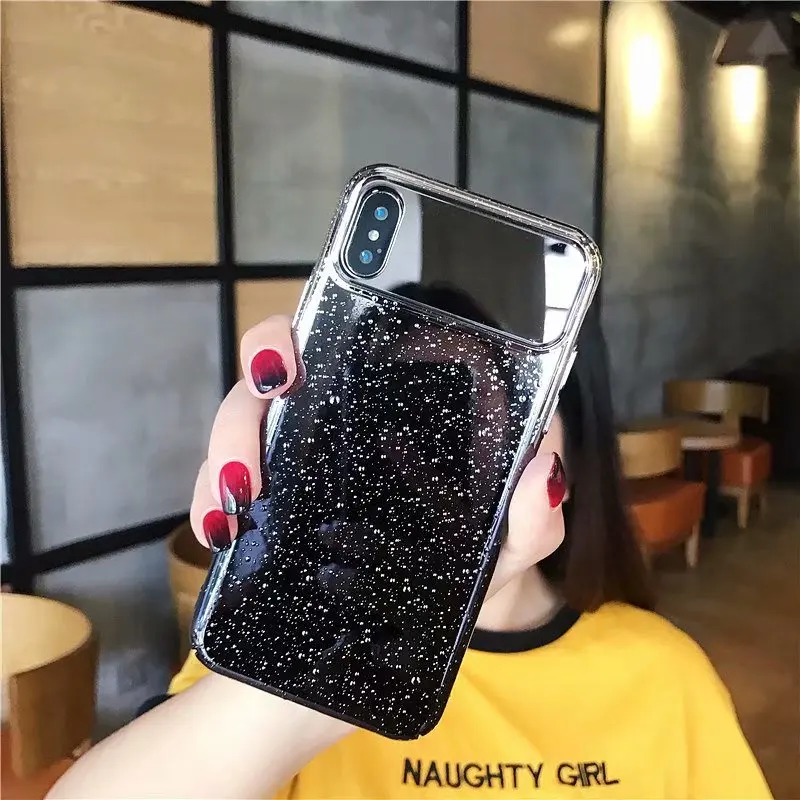 Капли воды градиент зеркало чехол для iPhone Xs X 7 8 плюс полное тело покрытие Hard