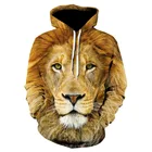 Мужская толстовка с капюшоном и принтом в виде животного, худи с объемной головой льва для осени, брендовая Толстовка 2019, модный спортивный костюм, уличное пальто