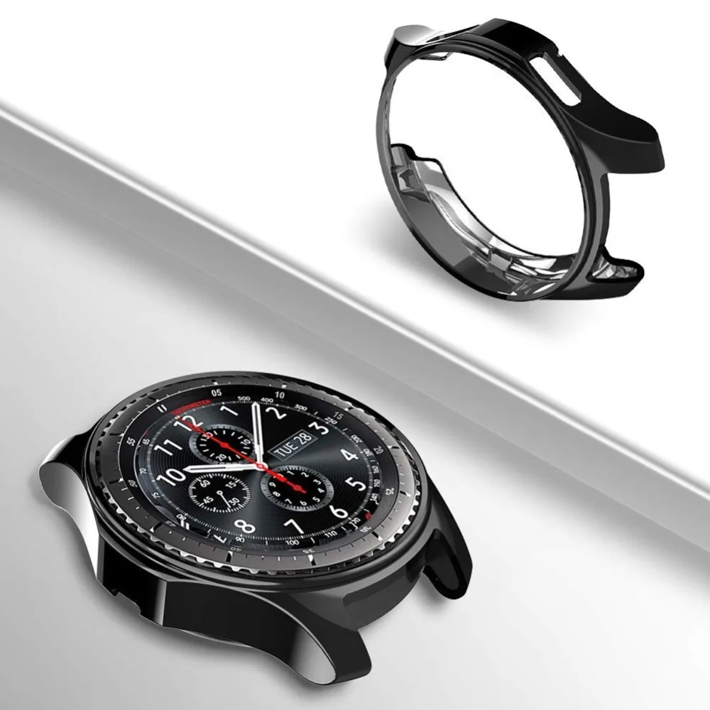 New TPU Electroplated Watch Case Shell Smart Protector Cover for Samsung Gear S3 Border Replacement Protective Frame | Электроника