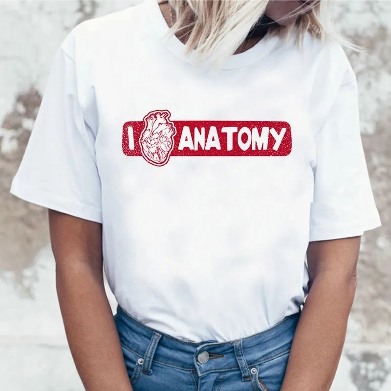 Cartoon Greys Anatomy T-shirts Women You're My Person Letter T Shirt 90s Harajuku Ullzang Fashion Tops Tee Korean Tshirt Female