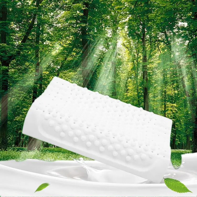 B Big Size Natural Latex Pillow Soft Breathable Cervical Spine Protection Massage Care Pillows Free cover - Цвет: B