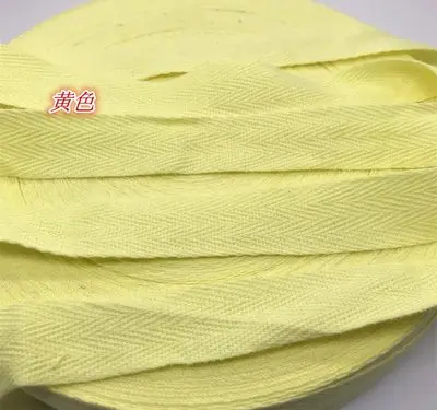 34 Light yellow 3/8 ''10 мм 20 мм хлопковая лента Hserringbone лента для волос бант вечерние Рождественские Свадебные украшения Швейное Ремесло «сделай сам» 5 метров - Цвет: 34 Light yellow