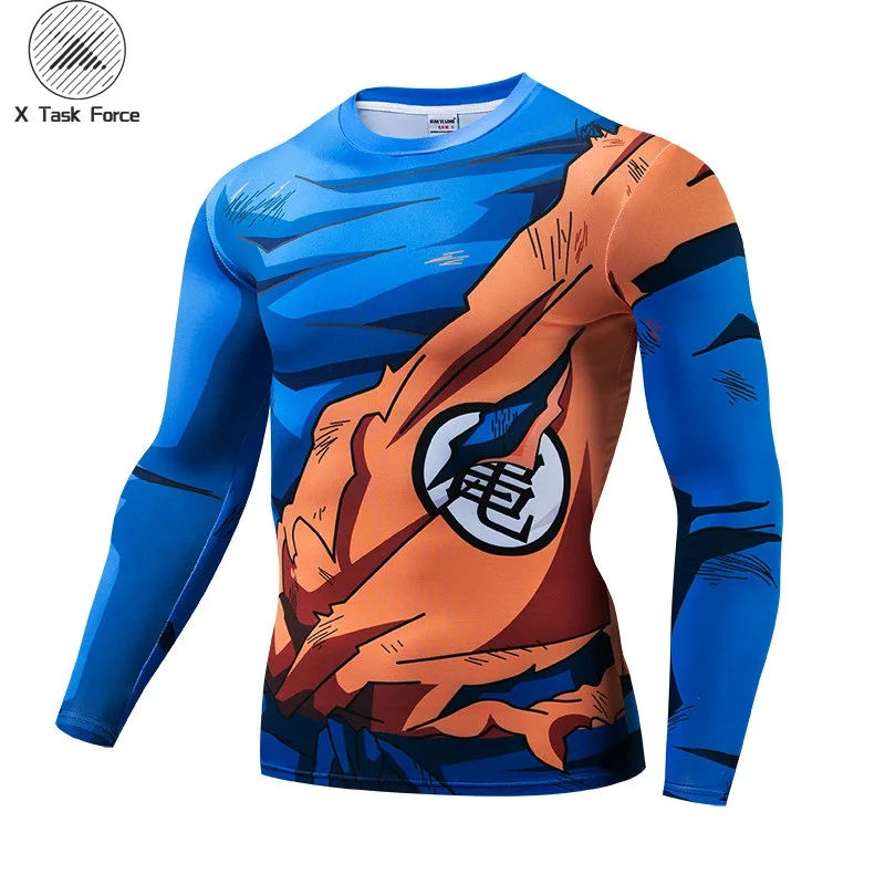 Футболка с длинным рукавом аниме Camiseta Harajuku футболки Vegeta футболка принтом Dragon Ball