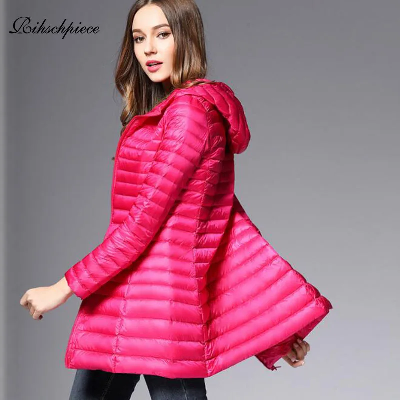 Зимнее женское пальто Rihschpiece 2018 модель 3XL на утином пуху Женская Ультралегкая