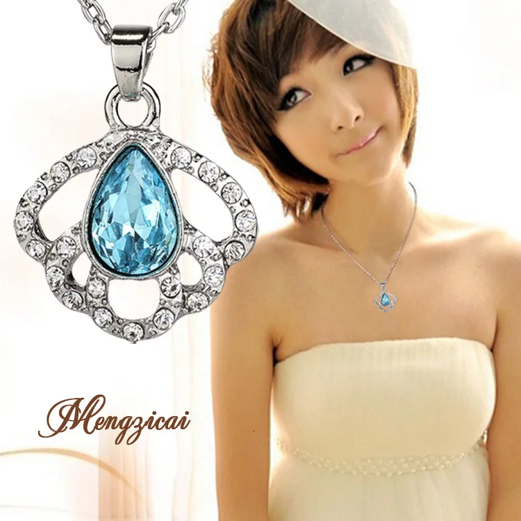 Новое популярное Европейское и американское ожерелье из хрусталя цепочка для