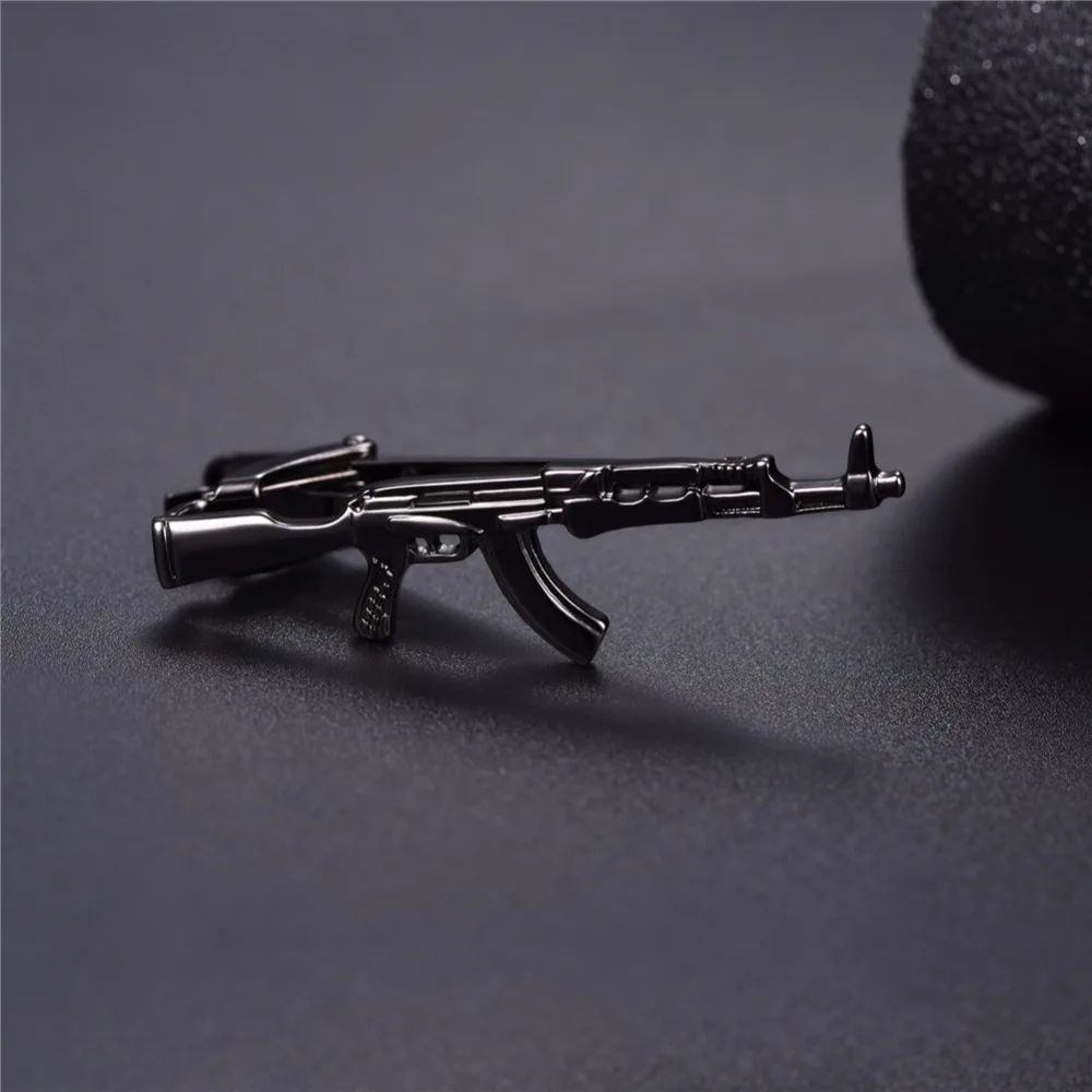 Starlord 3 шт. 1 комплект Зажимы для галстука AK47 винтовка дизайн для мужчин Золотой/Серебряный/черный цвет зажим для галстука винтовка подарок для мужчин 3TC2952